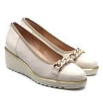 Emmanuelle pump beige lakleer/suède 24473